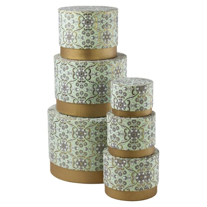 SET 6 SCATOLE GRECA TIFFANY